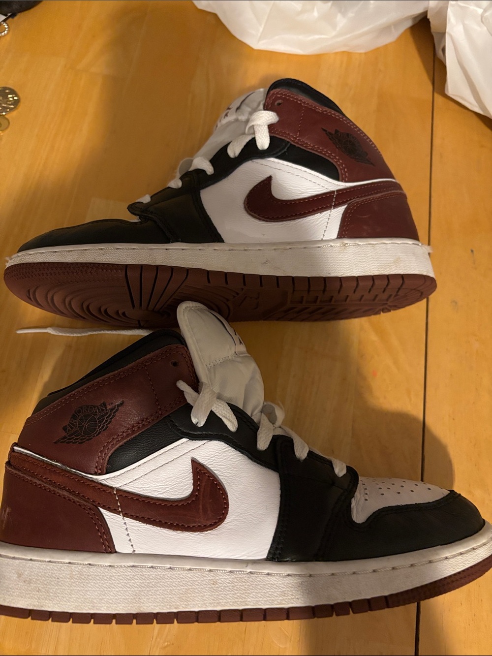 Jordan Kids' High-Top Sneakers - White/Maroon/Black